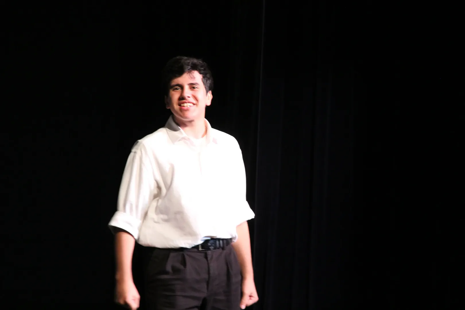 Boy on stage