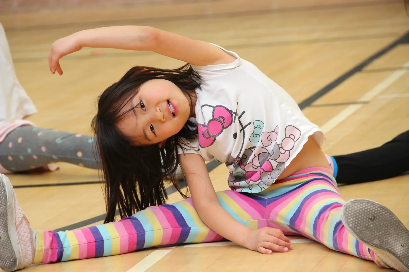Girl stretching
